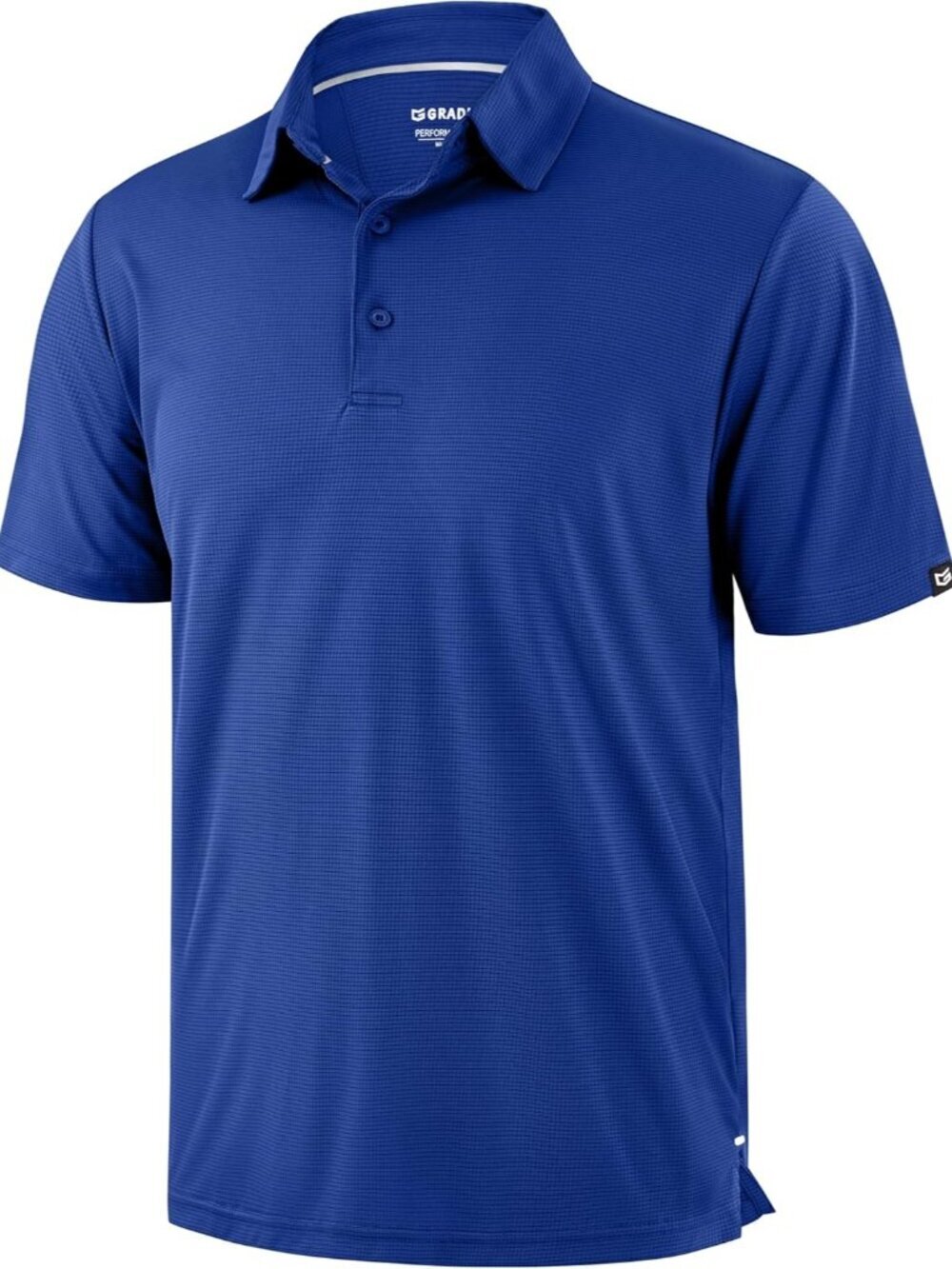 Men's Royal Blue Imported mesh body fabric Three-button Polos Shirt